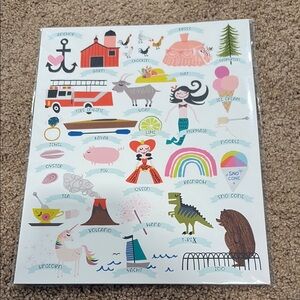 !! 5/ $10 !! Lucy Darling imagination alphabet wall art poster